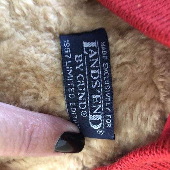 VTG 1997 Lands End Explorer Bears Bearon Von Oops Gund Stuffed Plush Animal Bear - Picture 5 of 15